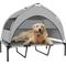 Show in main carousel: PawHut Elevated Raised Dog Bed with Removable Canopy, 42 x 30 x 37-in, Gray slide 1 of 9