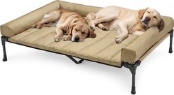Veehoo Elevated Dog Bed with Bolster Mat, Beige, XX-Large