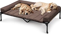 Veehoo Elevated Dog Bed with Bolster Mat, Brown, XX-Large