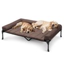 Veehoo Elevated Dog Bed with Bolster Mat, Brown, XX-Large