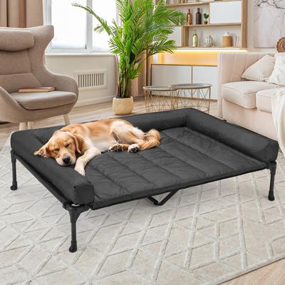 Show full view: Veehoo Elevated Dog Bed with Bolster Mat, Black, XX-Large slide 6 of 10