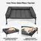 Show in main carousel: Veehoo Elevated Dog Bed with Bolster Mat, Black, Large slide 3 of 9
