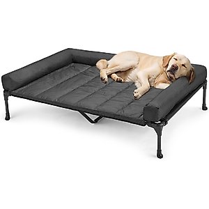 Veehoo Elevated Dog Bed with Bolster Mat