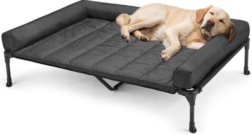 Veehoo Elevated Dog Bed with Bolster Mat