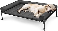 Veehoo Elevated Dog Bed with Bolster Mat, Black, Large