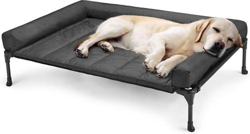 Veehoo Elevated Dog Bed with Bolster Mat