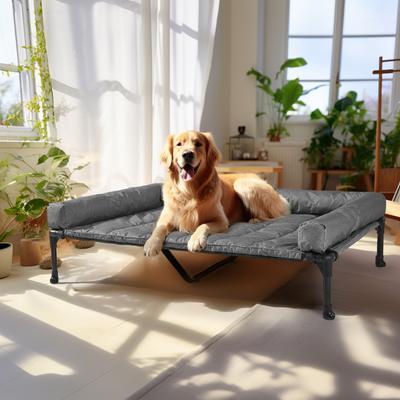 Show full view: Veehoo Elevated Dog Bed with Bolster Mat, Black Sliver, X-Large slide 5 of 9