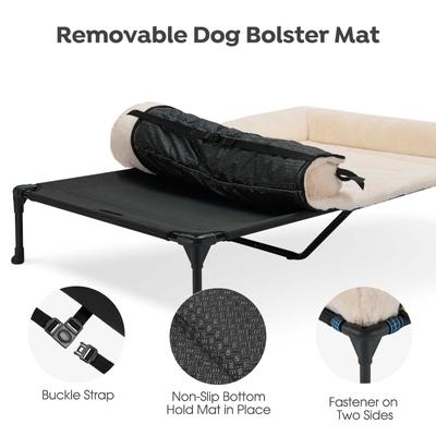 Show full view: Veehoo Elevated Dog Bed with Cozy Pillow, Black, XX-Large slide 3 of 9
