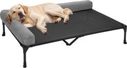 Veehoo L-shaped Bolster Dog Bed, Black, XX-Large