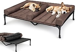 Veehoo Double Dog Elevated Dog Bed, Black, X-Large