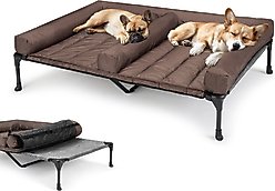 Veehoo Double Dog Elevated Dog Bed, Black Sliver, X-Large