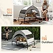 Show in main carousel: PawHut Elevated Raised Dog Bed with Removable Canopy, 42 x 30 x 37-in, Gray slide 8 of 9