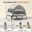 Show in main carousel: PawHut Elevated Raised Dog Bed with Removable Canopy, 42 x 30 x 37-in, Gray slide 3 of 9