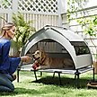 Show in main carousel: PawHut Elevated Raised Dog Bed with Removable Canopy, 42 x 30 x 37-in, Gray slide 2 of 9