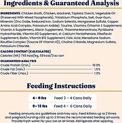 Solid Gold Nature's Harmony Chicken & Mackerel Grain-Free Shreds in Gravy Wet Cat Food, 2.8-oz can, 12 count slide 2 of 9