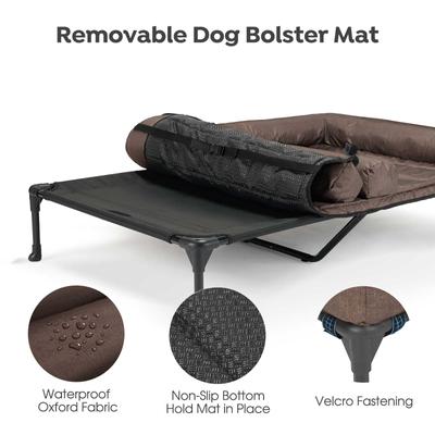 Show full view: Veehoo Double Dog Elevated Dog Bed, Brown, XX-Large slide 5 of 8