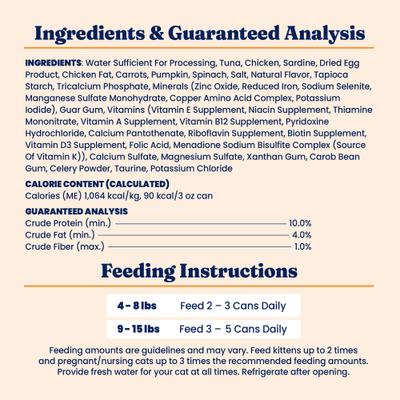Show full view: Solid Gold Flavorful Feast Real Tuna & Sardine Grain-Free Gravy Pate Wet Cat Food, 3-oz, case of 12 slide 9 of 12