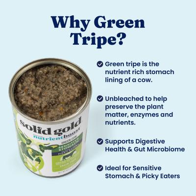 Show full view: Solid Gold Green Cow Beef Tripe Loaf for Picky Eaters Grain-Free Wet Dog Food, 13.2-oz can, case of 6 slide 5 of 9