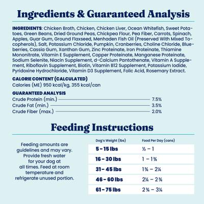 Show full view: Solid Gold Fit & Fabulous Chicken, Sweet Potato & Green Bean Weight Control Recipe Grain-Free Canned Dog Food, 13.2-oz, case of 6 slide 7 of 10