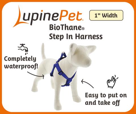 Show full view: LupinePet Waterproof BioThane Step In Dog Harness, Brick Red, Medium: 19 to 28-in chest, 1-in wide slide 2 of 7