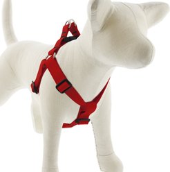 LupinePet Waterproof BioThane Step In Dog Harness, Brick Red, Large: 24 to 38-in chest, 1-in wide