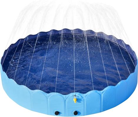 Show full view: Yaheetech Hard Plastic Dog Pool with Sprinkler, Blue, XXXX-Large, 79-in slide 2 of 5