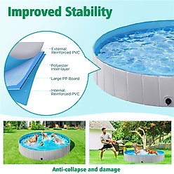 Yaheetech Foldable Pet Pool, Gray, XXXX-Large, 79-in slide 2 of 5