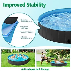 Yaheetech Foldable Pet Pool, Black, XXXX-Large, 79-in slide 2 of 5