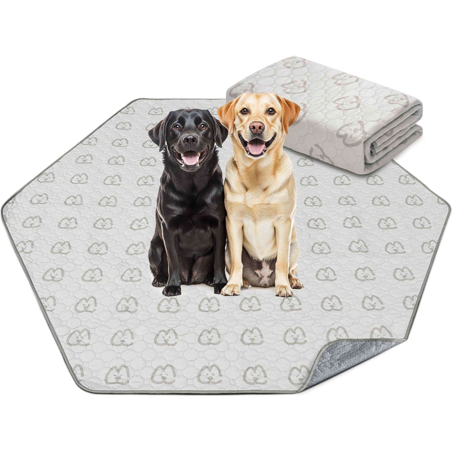 FXW Washable Dog Pee Pads, Khaki, Octagon: 71 x 71-in, 2 count
