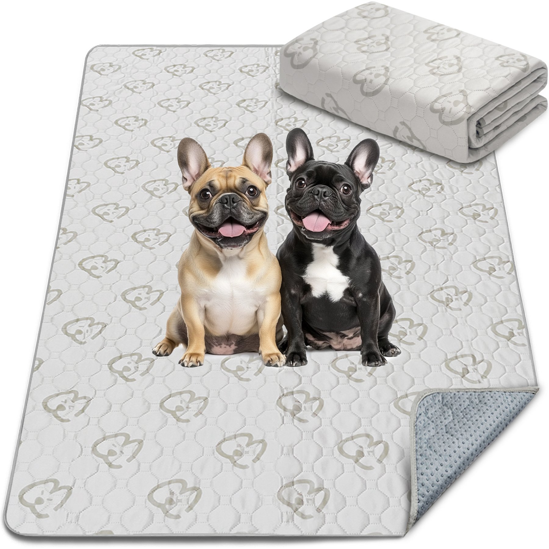 FXW Washable Dog Pee Pads, Khaki, Rectangle: 63 x 39-in, 2 count