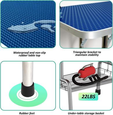 Show full view: LovMor Foldable Retractable Bath Dog & Cat Grooming Table, Blue, 36-in slide 3 of 9