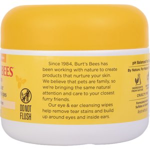 Burt's Bees Dog Eye & Ear Cleansing Wipes, 100 count