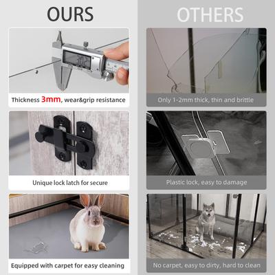 Show full view: BingoPaw Tempered Glass Whelping Box Dog Pen, X-Large slide 8 of 10