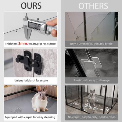 Show full view: BingoPaw Tempered Glass Whelping Box Dog Pen, Large slide 5 of 10