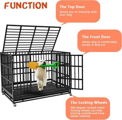 Show full view: LEMBERI Heavy Duty Dog Crate, 38 Inch slide 4 of 9