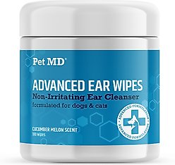 Pet MD Advanced Dog & Cat Ear Cleaner Wipes, 100 count