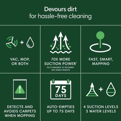 Show full view: iRobot Roomba 105 Combo Vac Robot Vacuum & Mop with AutoEmpty Dock slide 2 of 10