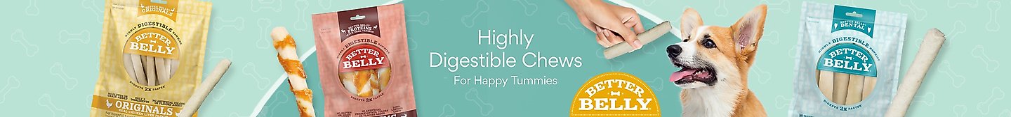 Highly digestible chews for happy tummies