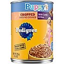 Pedigree Puppy Chopped Ground Lamb & Rice Recipe Wet Canned Dog Food, 13.2-oz can, case of 12