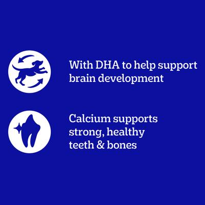 Show full view: Pedigree Chopped Ground Dinner with Chicken & Beef Puppy Canned Wet Dog Food, 13.2-oz can, bundle of 24  slide 10 of 12