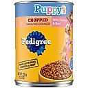 Pedigree Chopped Ground Dinner with Chicken & Beef Puppy Canned Wet Dog Food, 13.2-oz, case of 12