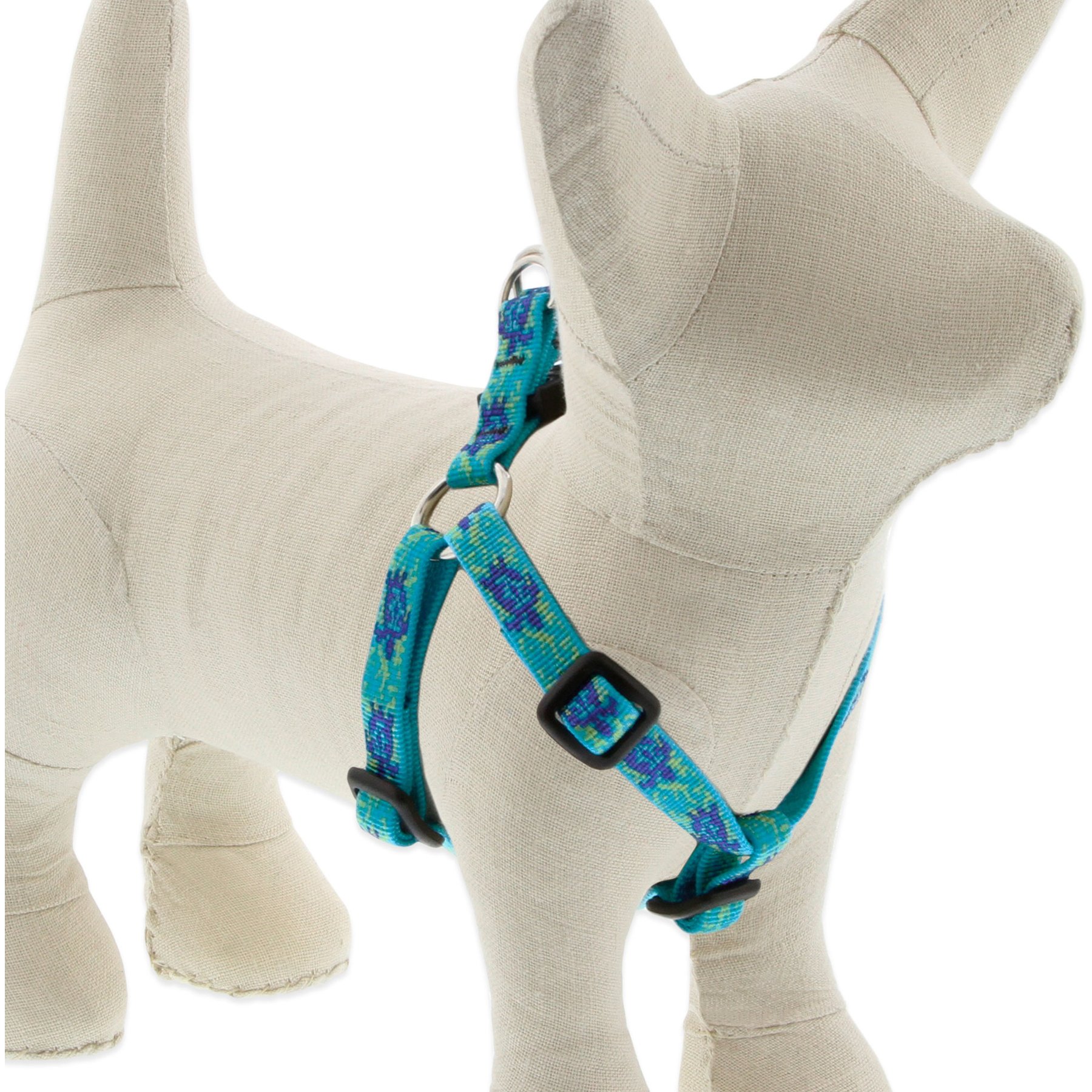 LupinePet Original Designs Turtle Reef Step In Dog Harness, X-Small: 10 to 13-in chest, 1/2-in wide