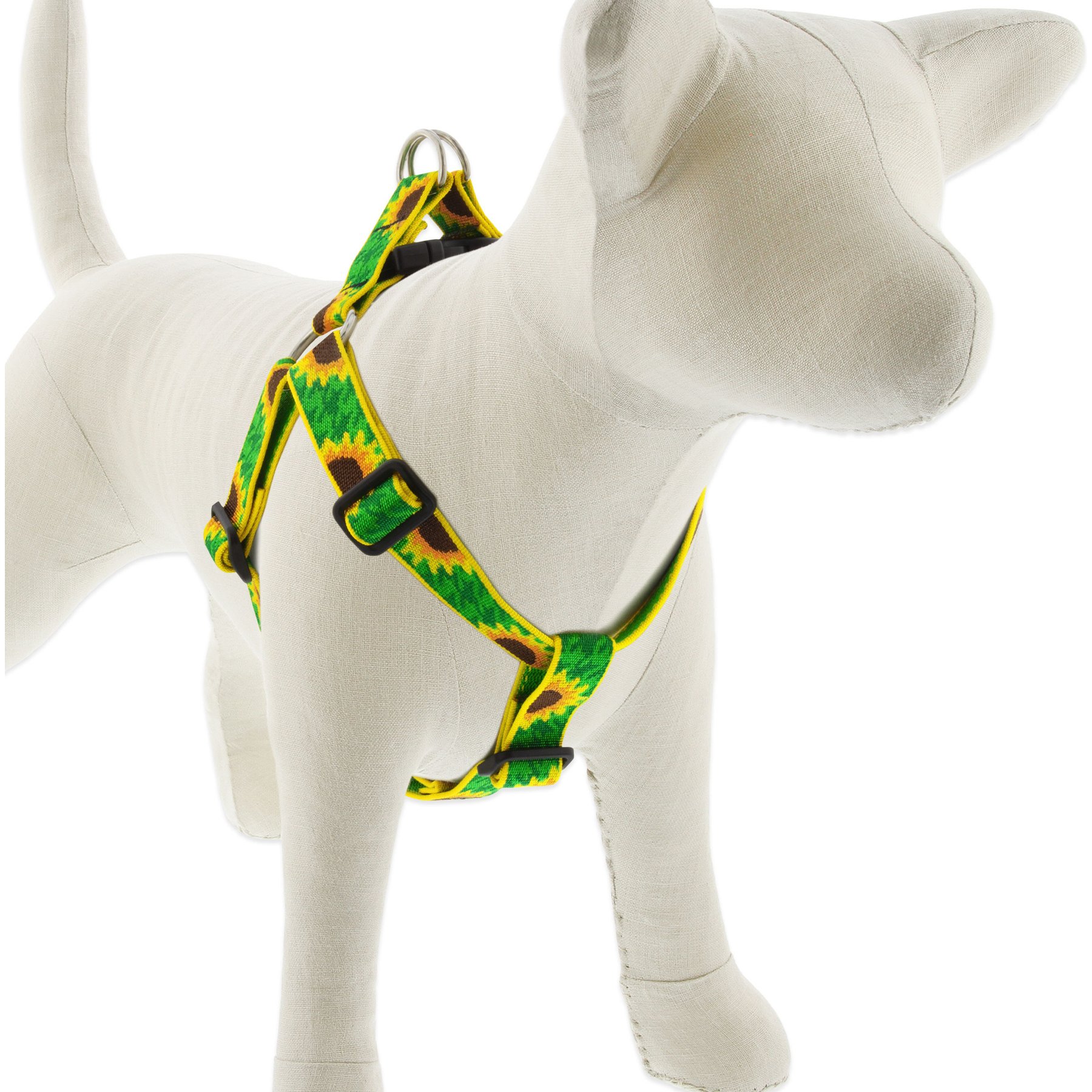 LupinePet Original Designs Sunflowers Step In Dog Harness, Medium: 19 to 28-in chest, 1-in wide