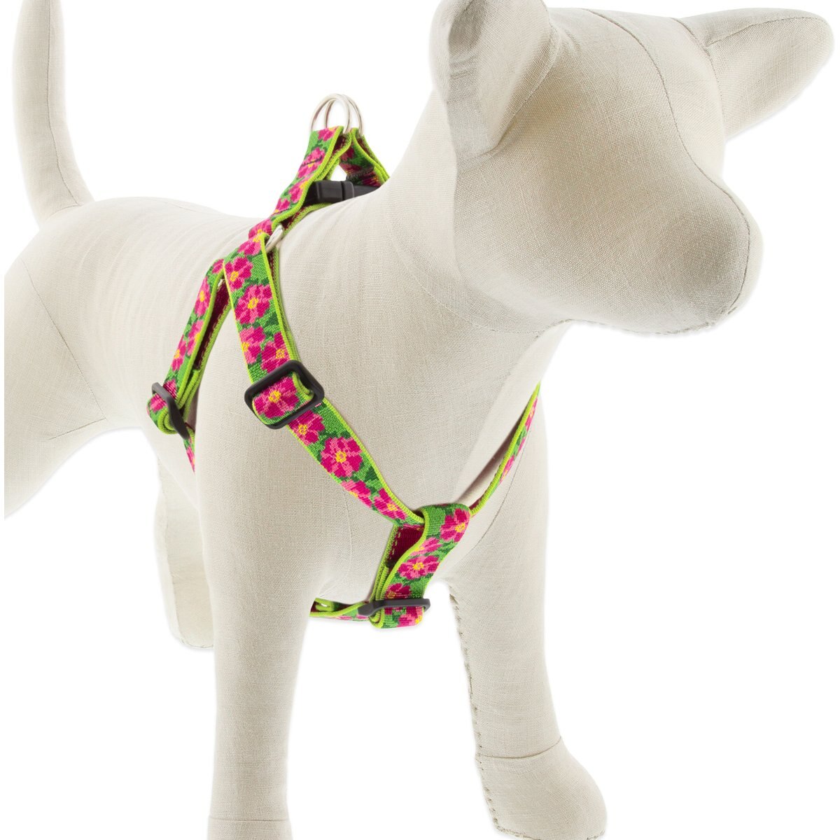 LupinePet Original Designs Petunias Step In Dog Harness, Medium: 19 to 28-in chest, 1-in wide