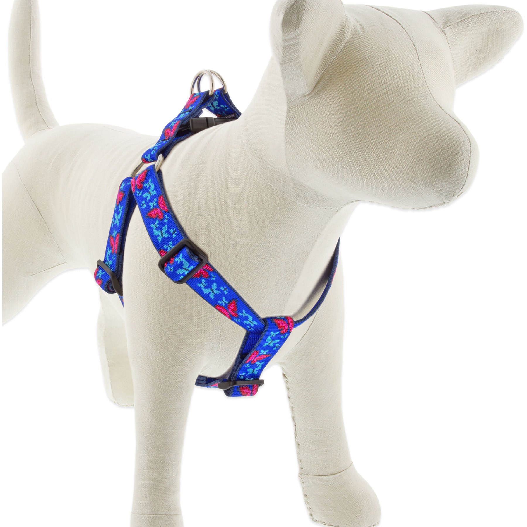LupinePet Original Designs Social Butterfly Step In Dog Harness, Medium: 19 to 28-in chest, 1-in wide