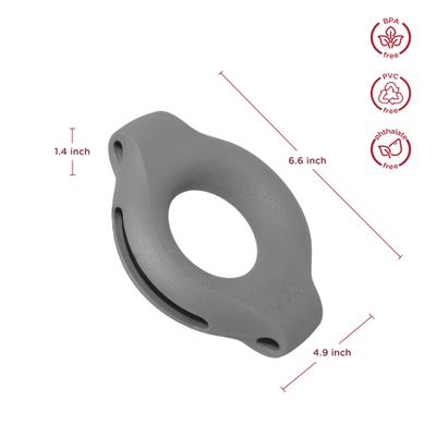 Show full view: Ubbi Kibbler Tough Dog Treat Dispenser Toy, Charcoal slide 3 of 7