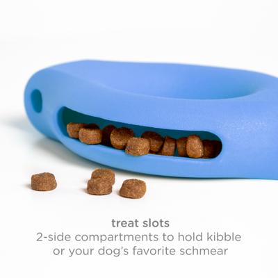 Show full view: Ubbi Kibbler Tough Dog Treat Dispenser Toy, Blue slide 4 of 7