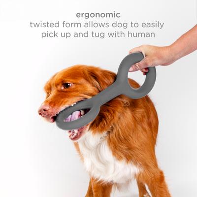 Show full view: Ubbi Tuggle Tough Dog Tug Toy, Charcoal slide 4 of 8