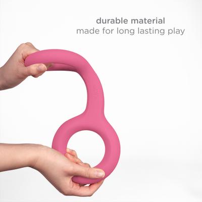 Show full view: Ubbi Karim Rashid Tuggle Tough Dog Tug Toy, Pink slide 3 of 6