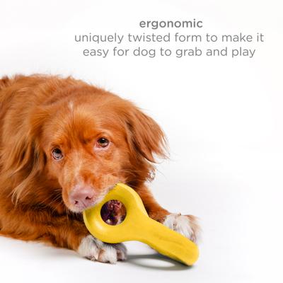 Show full view: Ubbi Chomp Tough Dog Chew Toy, Yellow slide 3 of 8